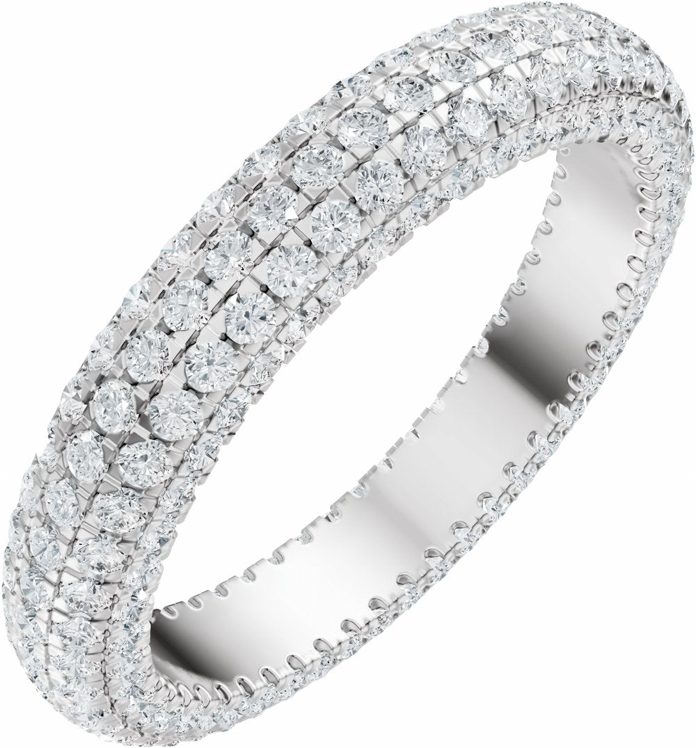 14K White Gold 1 3/8 Lab-Grown Diamond Eternity Band