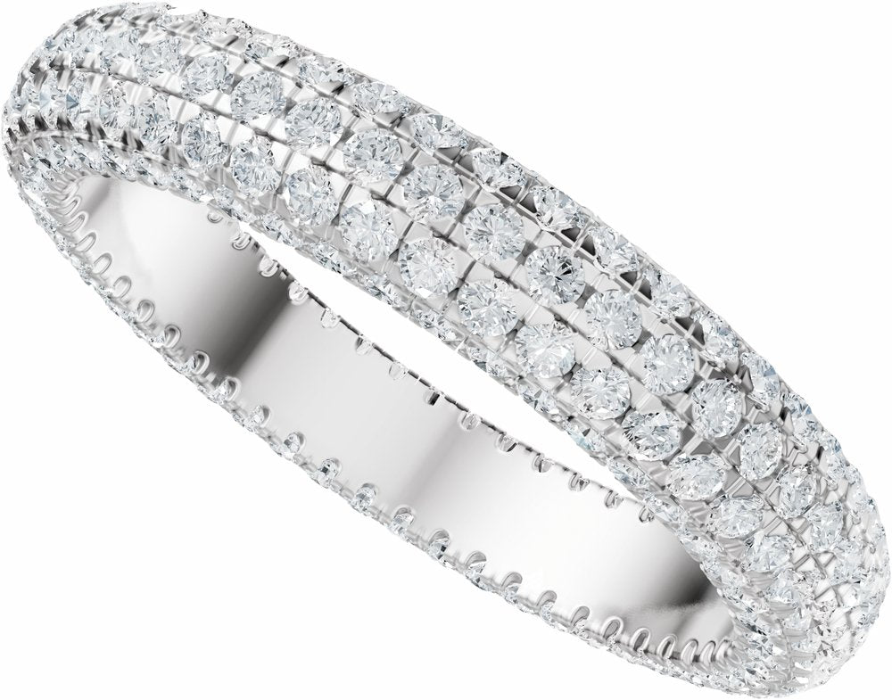 14K White Gold 1 3/8 Lab-Grown Diamond Eternity Band