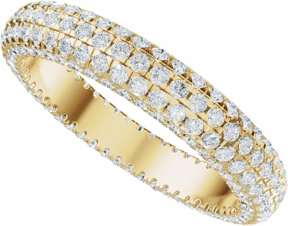 14K Yellow Gold 1 3/8 Lab-Grown Diamond Eternity Band