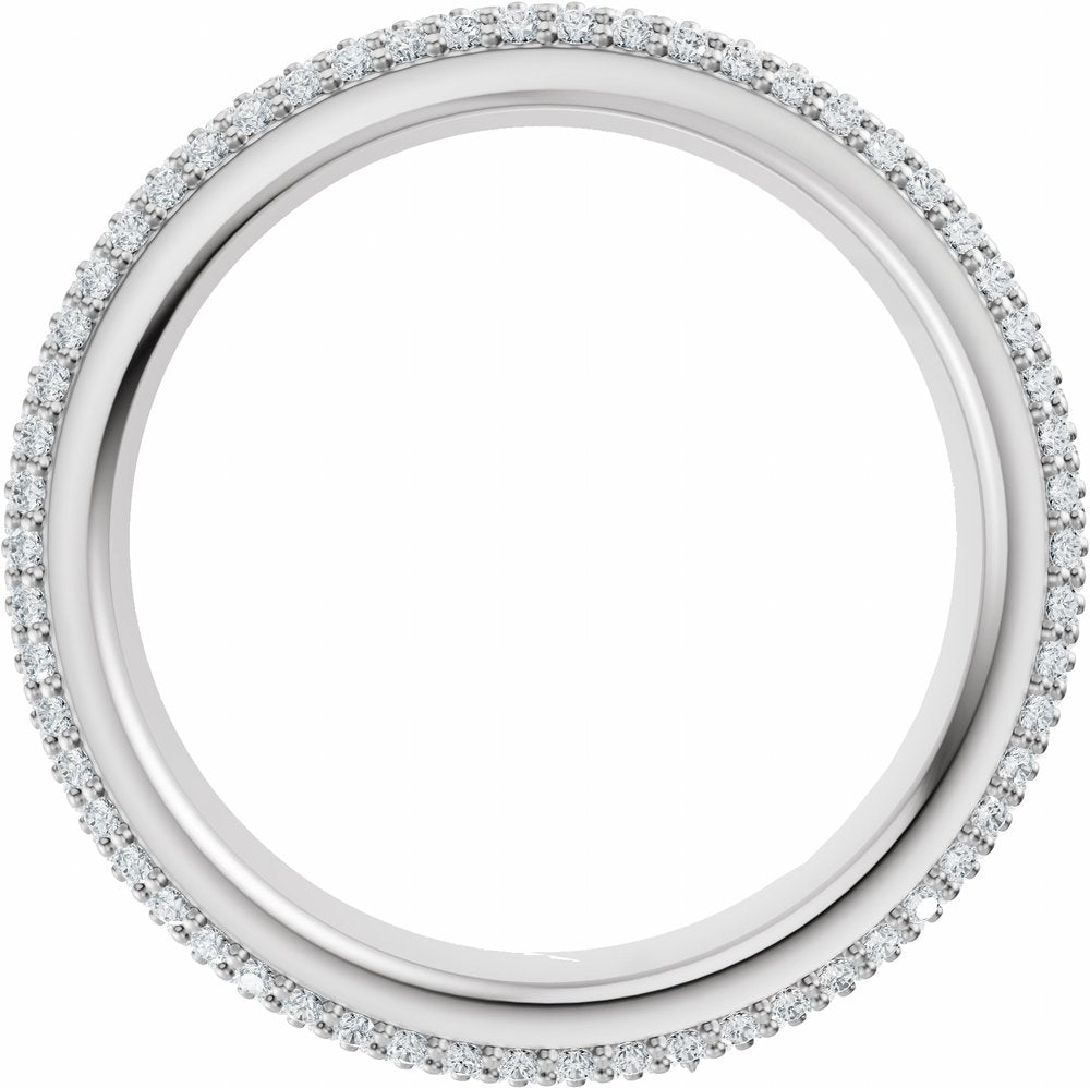 14K White Gold 3/4 CTW Natural Diamond Eternity Band
