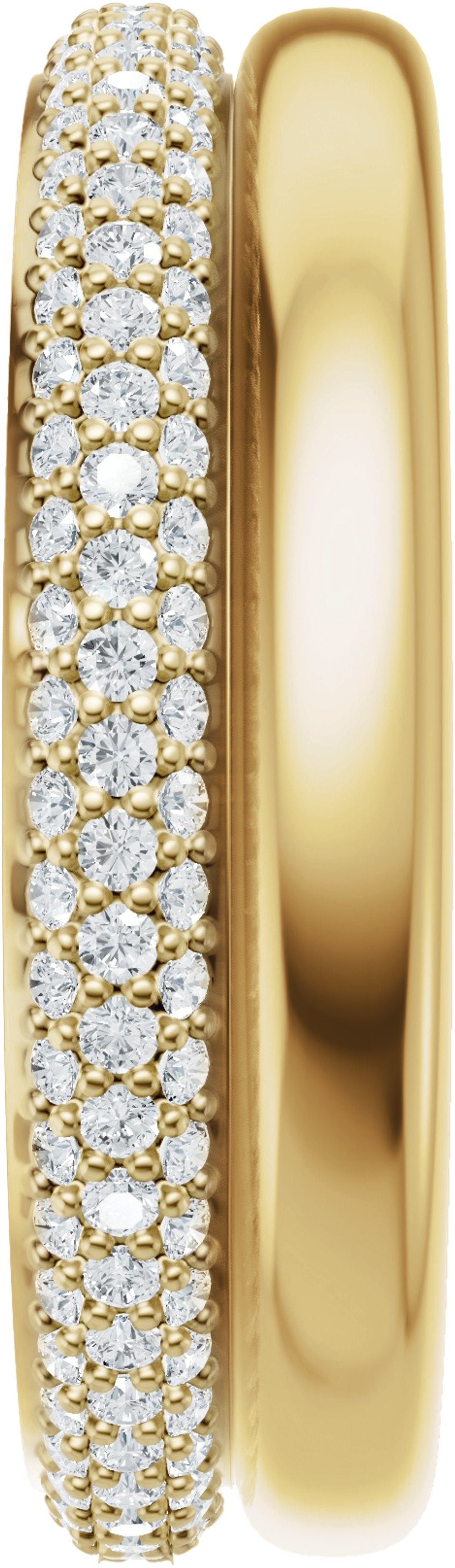 14K Yellow Gold 3/4 CTW Lab-Grown Diamond Eternity Band
