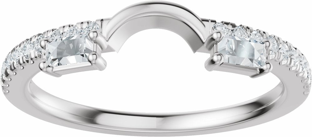 14K White Gold 1/5 CTW Lab-Grown Diamond Wrap-Style Ring Enhancer