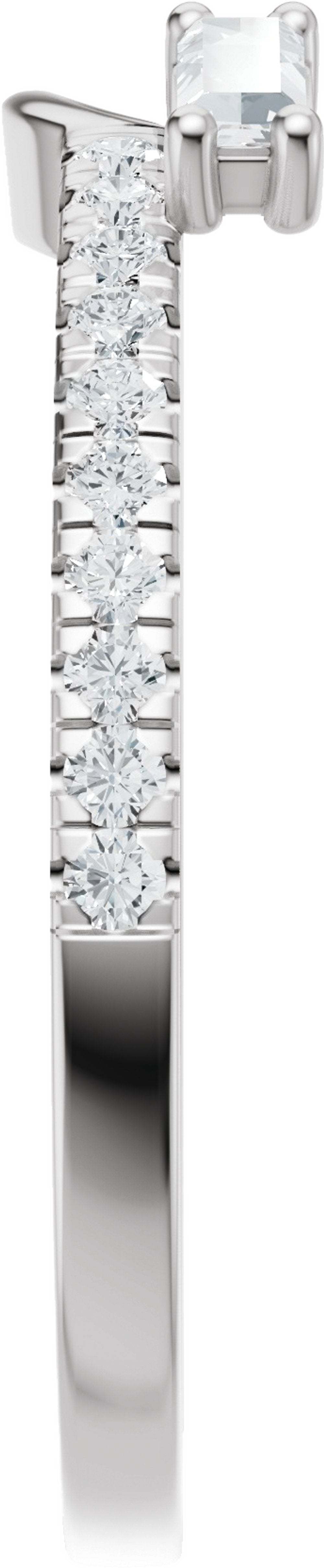 14K White Gold 1/5 CTW Lab-Grown Diamond Wrap-Style Ring Enhancer
