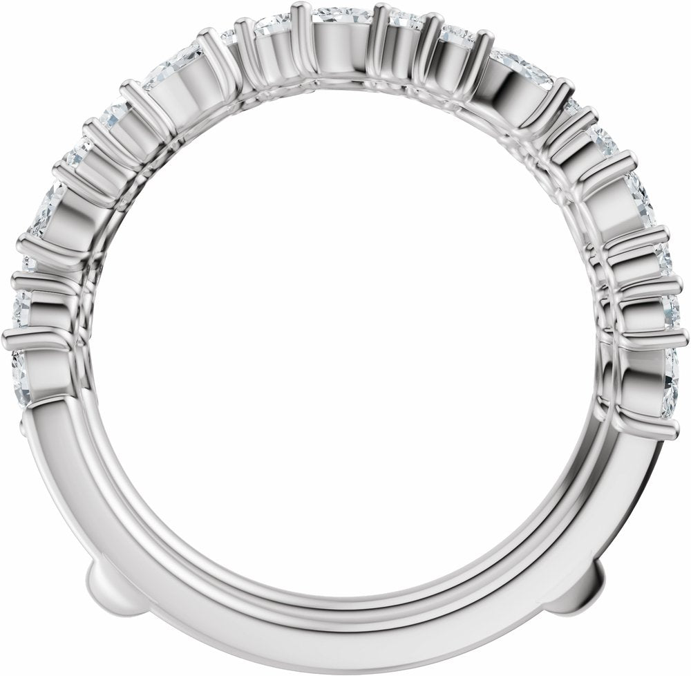 14K White Gold 7/8 CTW Lab-Grown Diamond Ring Guard