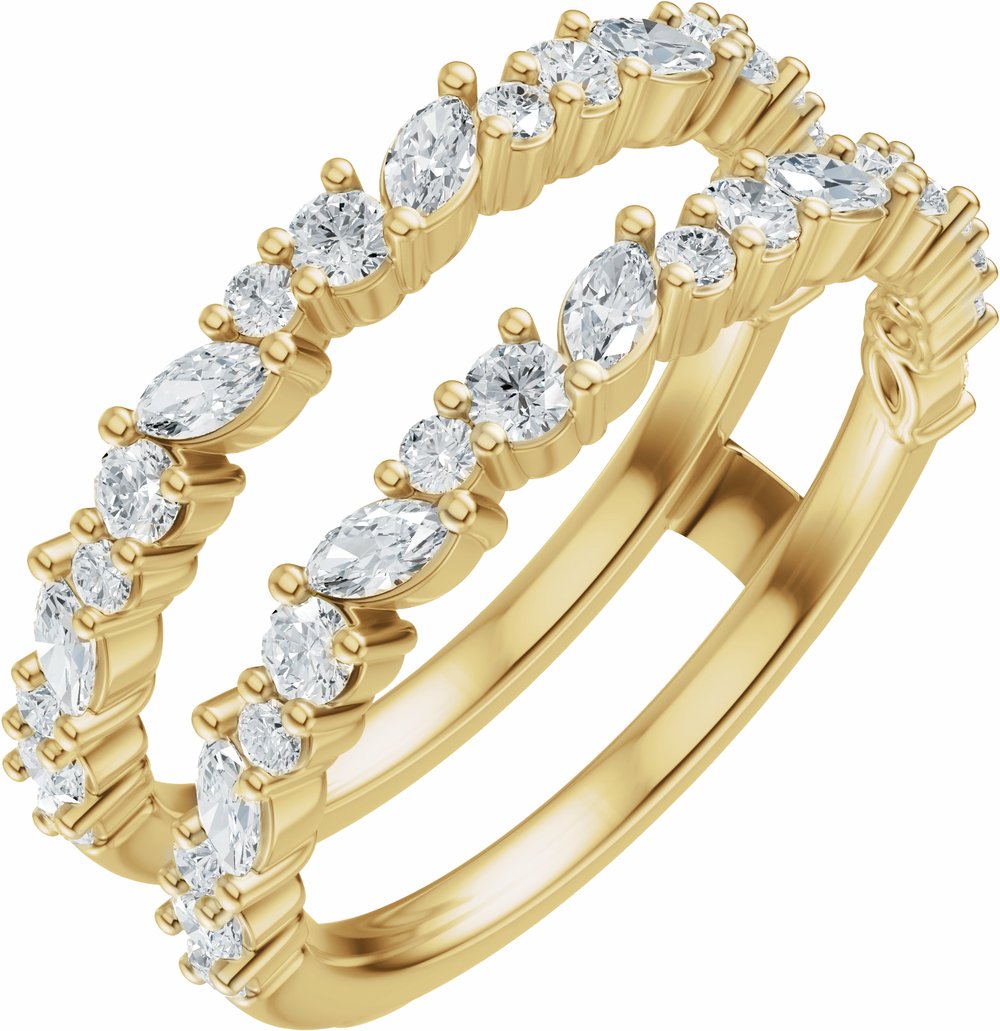 14K Yellow Gold 7/8 CTW Lab-Grown Diamond Ring Guard