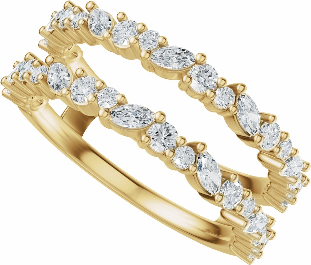 14K Yellow Gold 7/8 CTW Lab-Grown Diamond Ring Guard