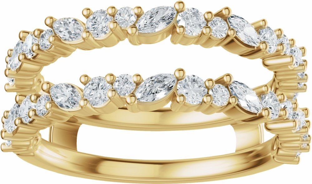 14K Yellow Gold 7/8 CTW Lab-Grown Diamond Ring Guard