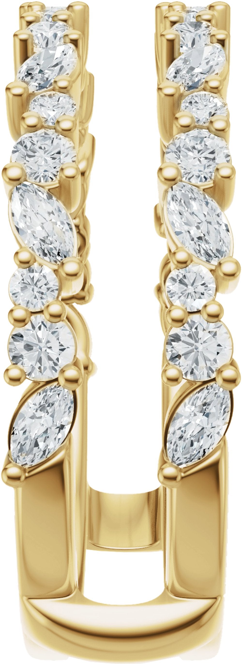 14K Yellow Gold 7/8 CTW Lab-Grown Diamond Ring Guard
