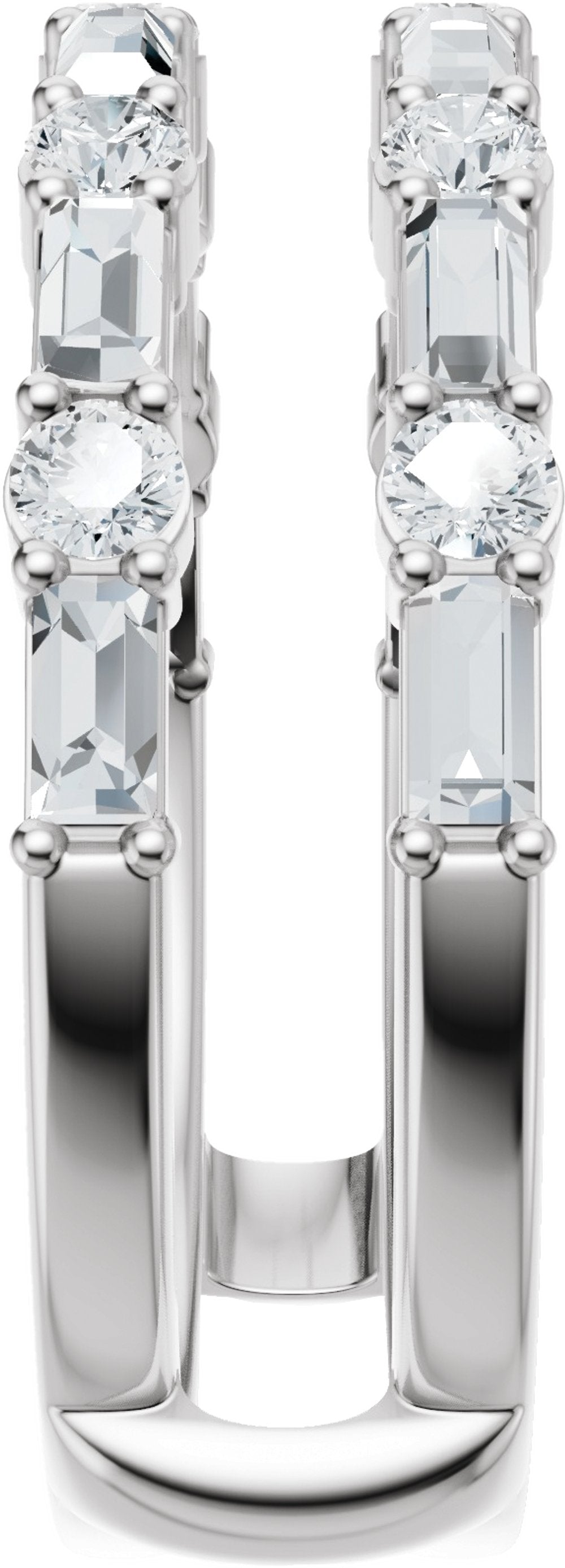 14K White Gold 7/8 CTW Lab-Grown Diamond Accented Ring Guard
