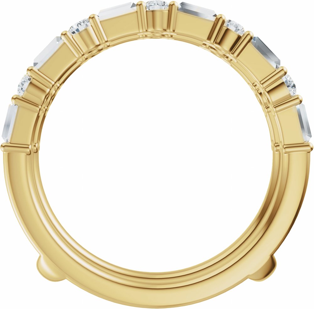 14K Yellow Gold 7/8 CTW Lab-Grown Diamond Accented Ring Guard