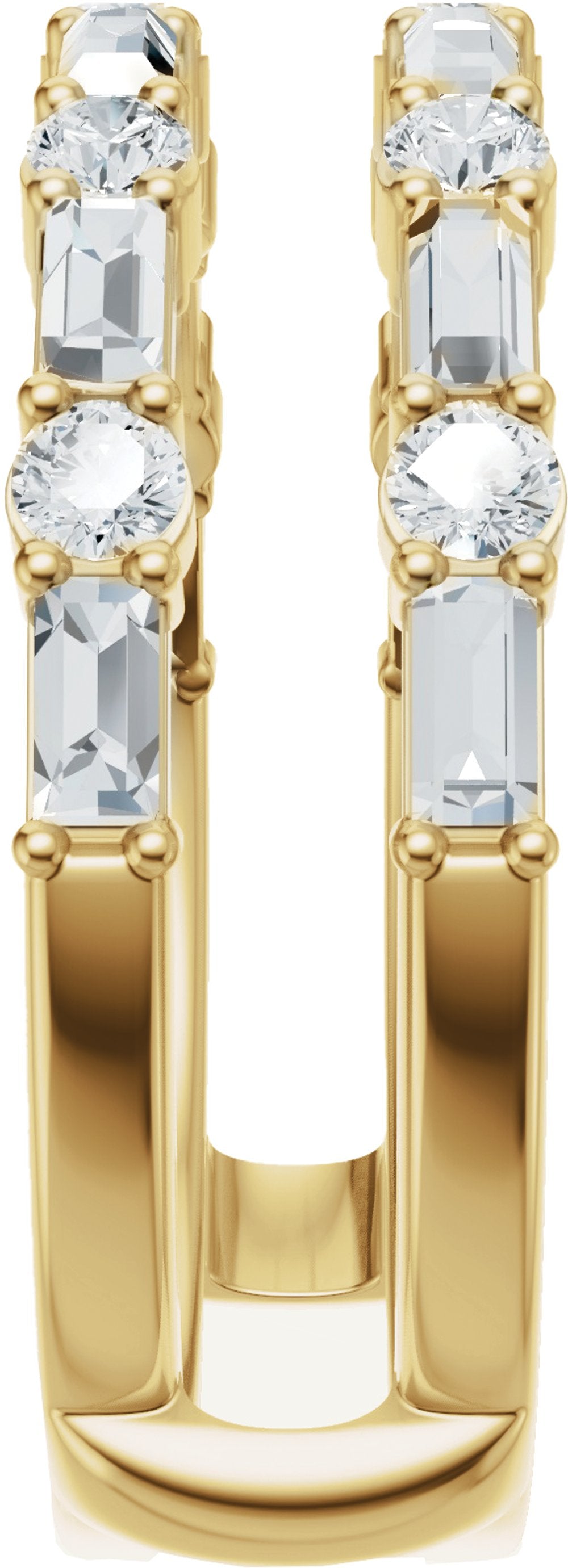 14K Yellow Gold 7/8 CTW Lab-Grown Diamond Accented Ring Guard