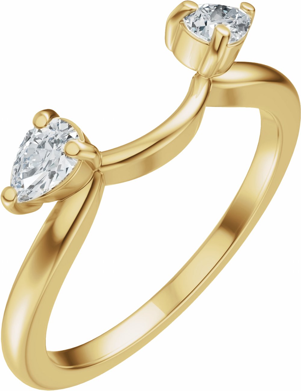 14K Yellow Gold 1/3 CTW Lab-Grown Diamond Wrap-Style Enhancer