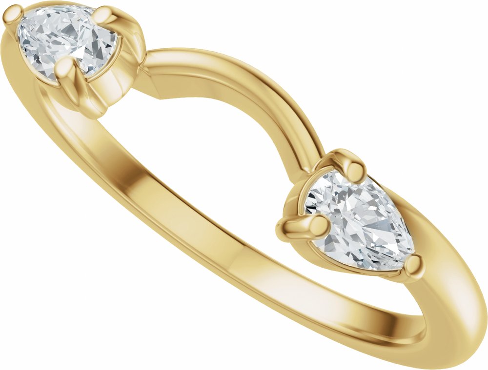 14K Yellow Gold 1/3 CTW Lab-Grown Diamond Wrap-Style Enhancer