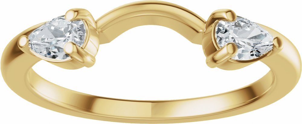 14K Yellow Gold 1/3 CTW Lab-Grown Diamond Wrap-Style Enhancer