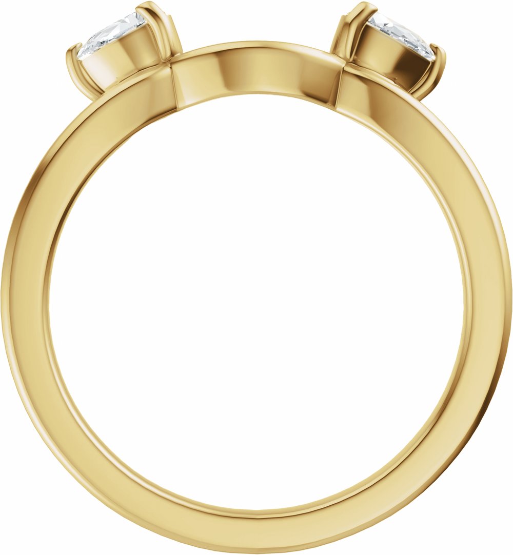 14K Yellow Gold 1/3 CTW Lab-Grown Diamond Wrap-Style Enhancer