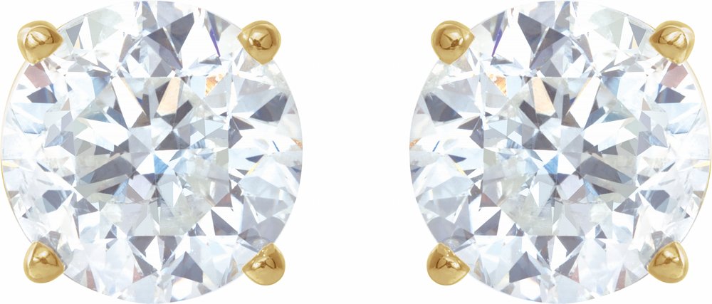 14K Yellow Gold 3 CTW Lab-Grown Diamond Earrings