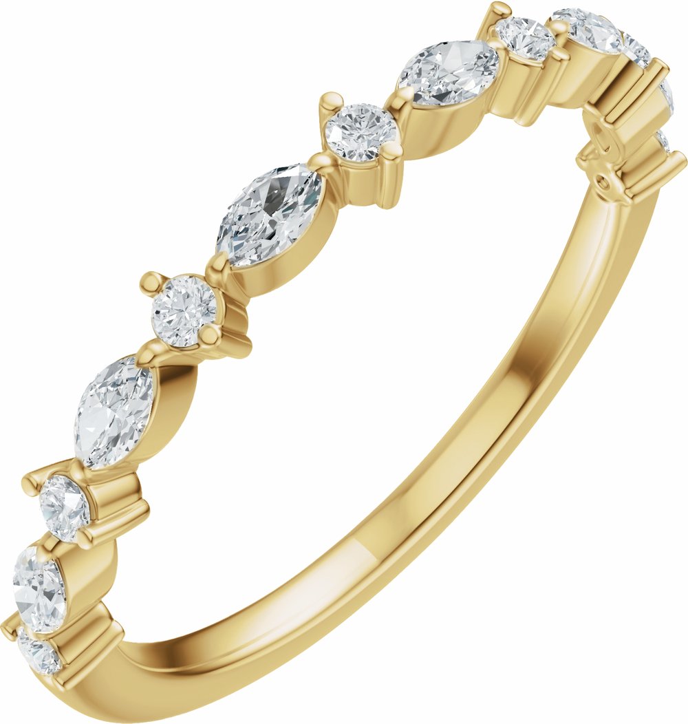 14K Yellow Gold 1/4 CTW Lab-Grown Diamond Anniversary Band
