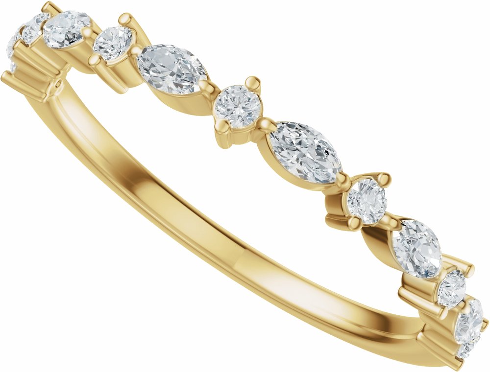 14K Yellow Gold 1/4 CTW Lab-Grown Diamond Anniversary Band