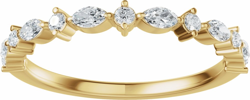 14K Yellow Gold 1/4 CTW Lab-Grown Diamond Anniversary Band