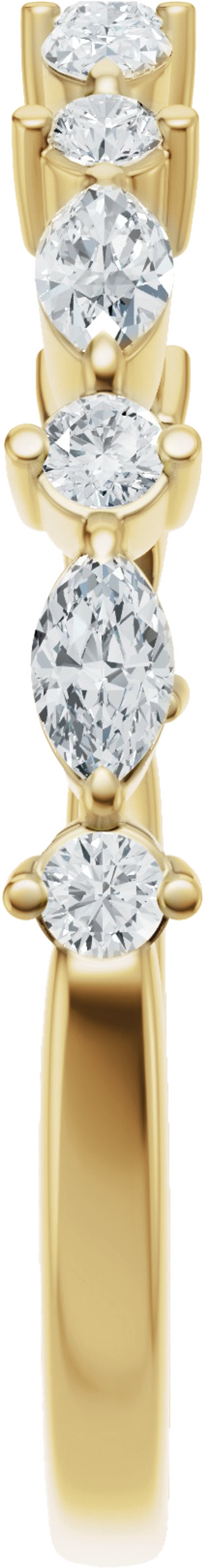 14K Yellow Gold 1/4 CTW Lab-Grown Diamond Anniversary Band