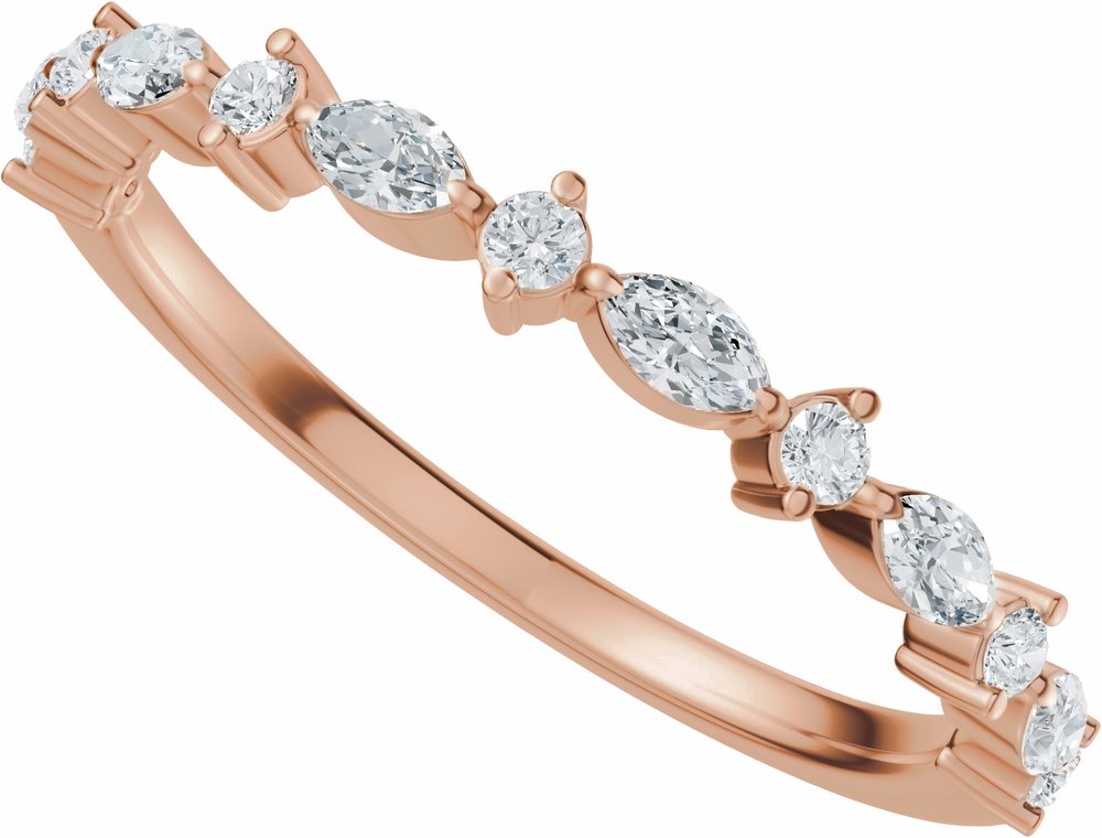 14K Rose Gold 1/4 CTW Lab-Grown Diamond Anniversary Band