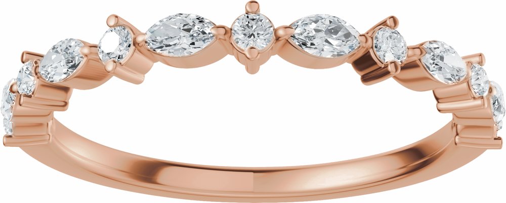 14K Rose Gold 1/4 CTW Lab-Grown Diamond Anniversary Band