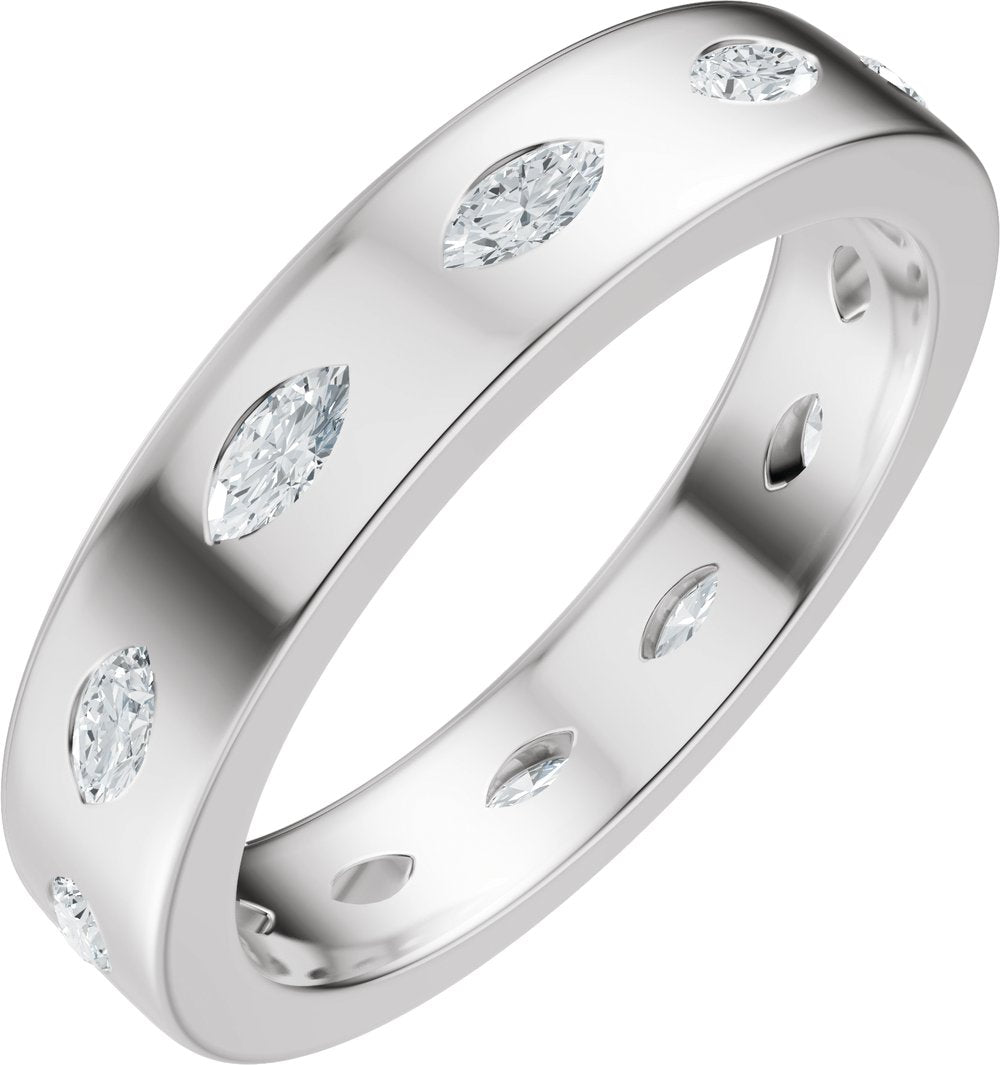 14K White Gold 5/8 CTW Lab-Grown Diamond Eternity Band