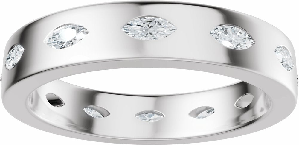 14K White Gold 5/8 CTW Lab-Grown Diamond Eternity Band