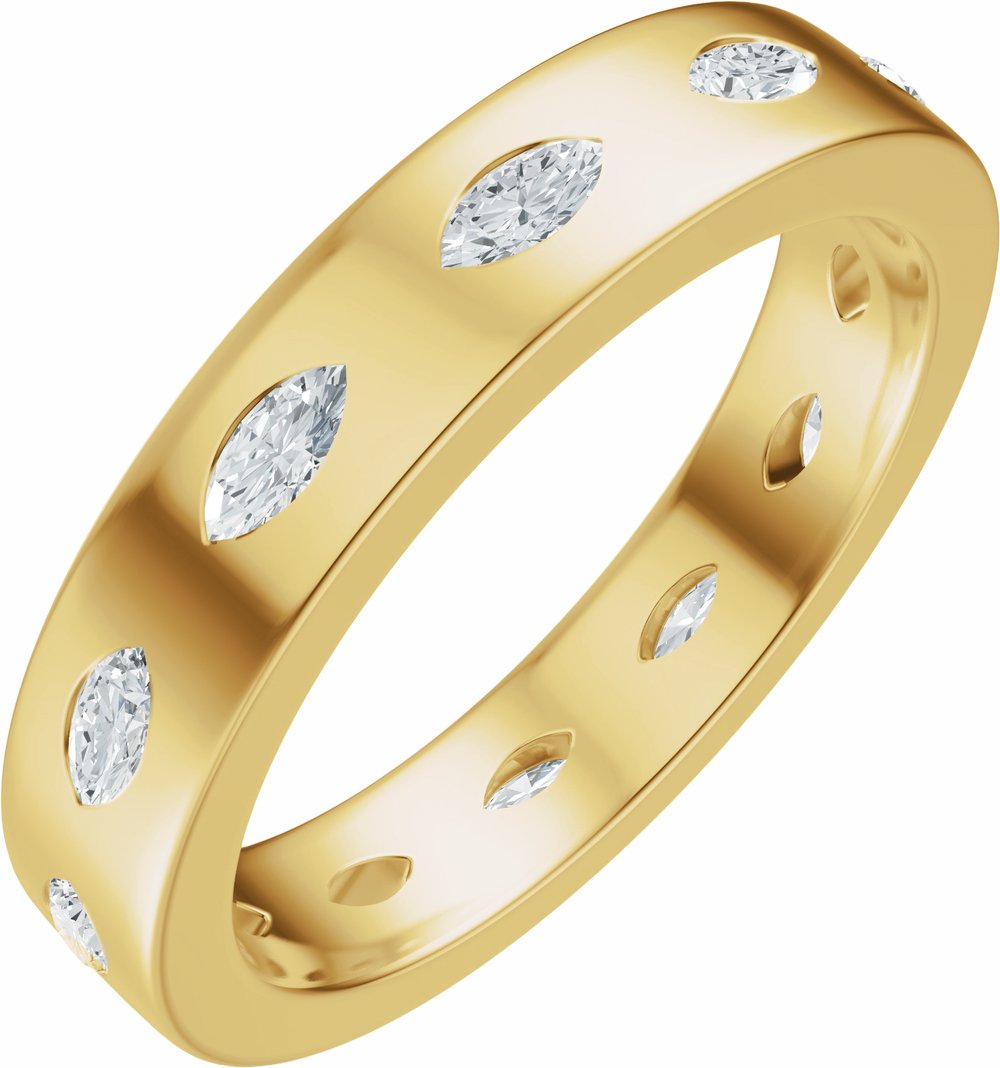 14K Yellow Gold 5/8 CTW Lab-Grown Diamond Eternity Band