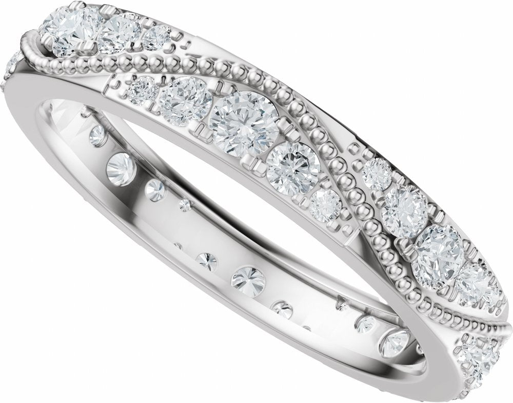 14K White Gold 9/10 CTW Lab-Grown Diamond Eternity Band