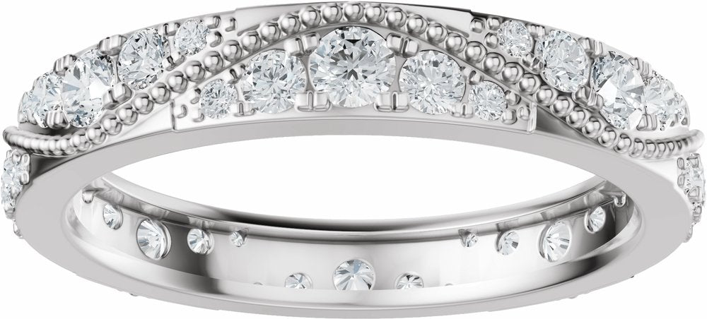 14K White Gold 9/10 CTW Lab-Grown Diamond Eternity Band