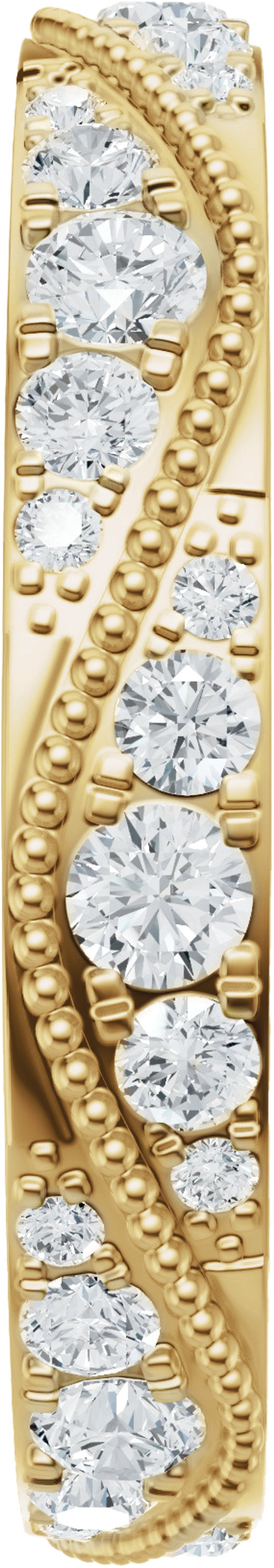 14K Yellow Gold 9/10 CTW Lab-Grown Diamond Eternity Band