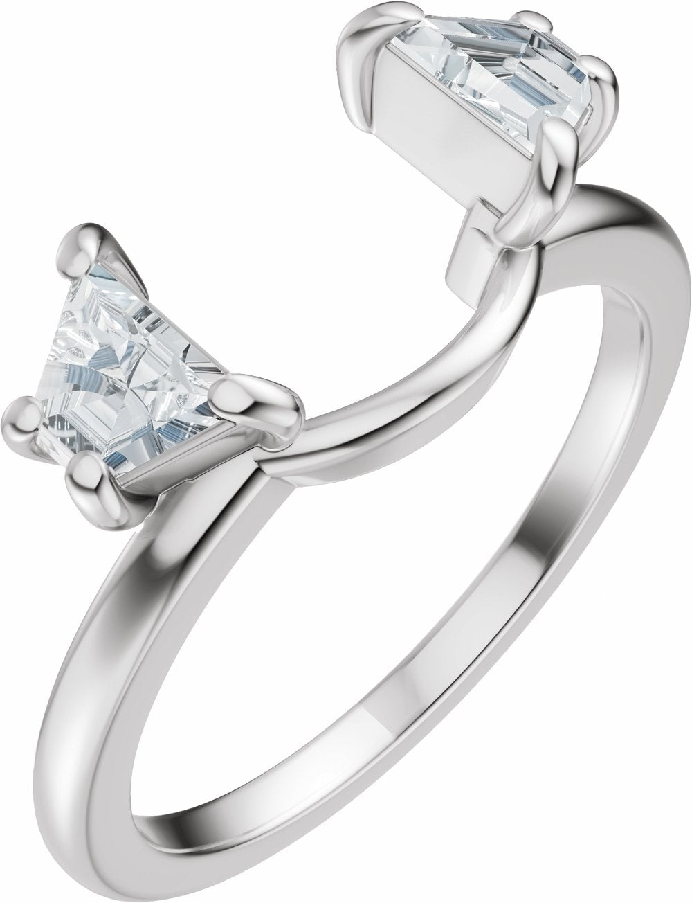 14K White Gold 5/8 CTW Lab-Grown Diamond Wrap Ring Enhancer