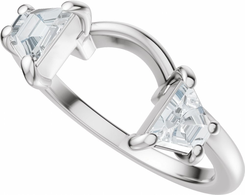 14K White Gold 5/8 CTW Lab-Grown Diamond Wrap Ring Enhancer