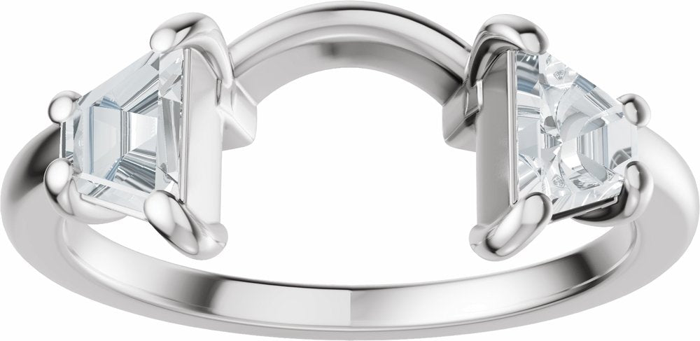 14K White Gold 5/8 CTW Lab-Grown Diamond Wrap Ring Enhancer