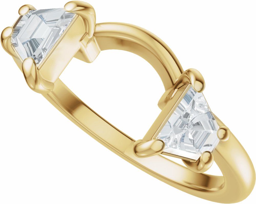 14K Yellow Gold 5/8 CTW Lab-Grown Diamond Wrap Ring Enhancer