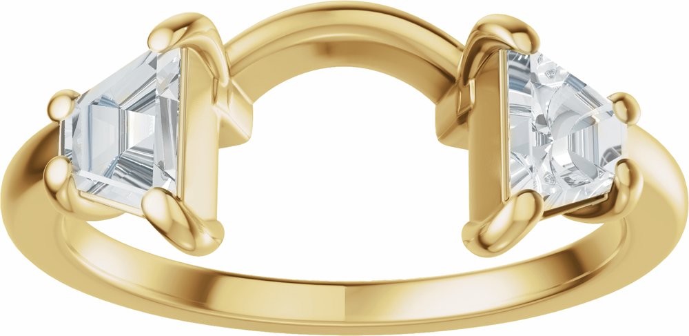 14K Yellow Gold 5/8 CTW Lab-Grown Diamond Wrap Ring Enhancer