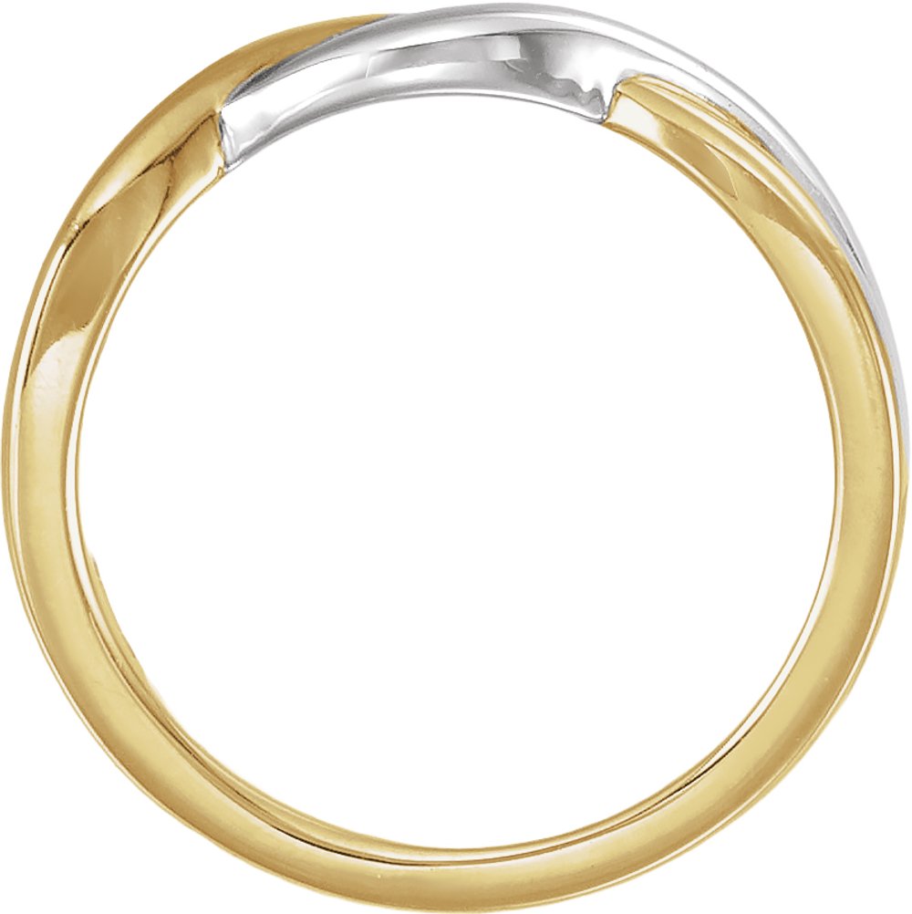 14K Yellow/White Gold Twisted Band Size 7