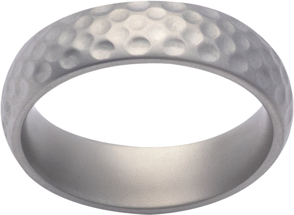 Cobalt 6 mm Golf Ball Texture Comfort-Fit Dome Band with Matte Finish Size 9