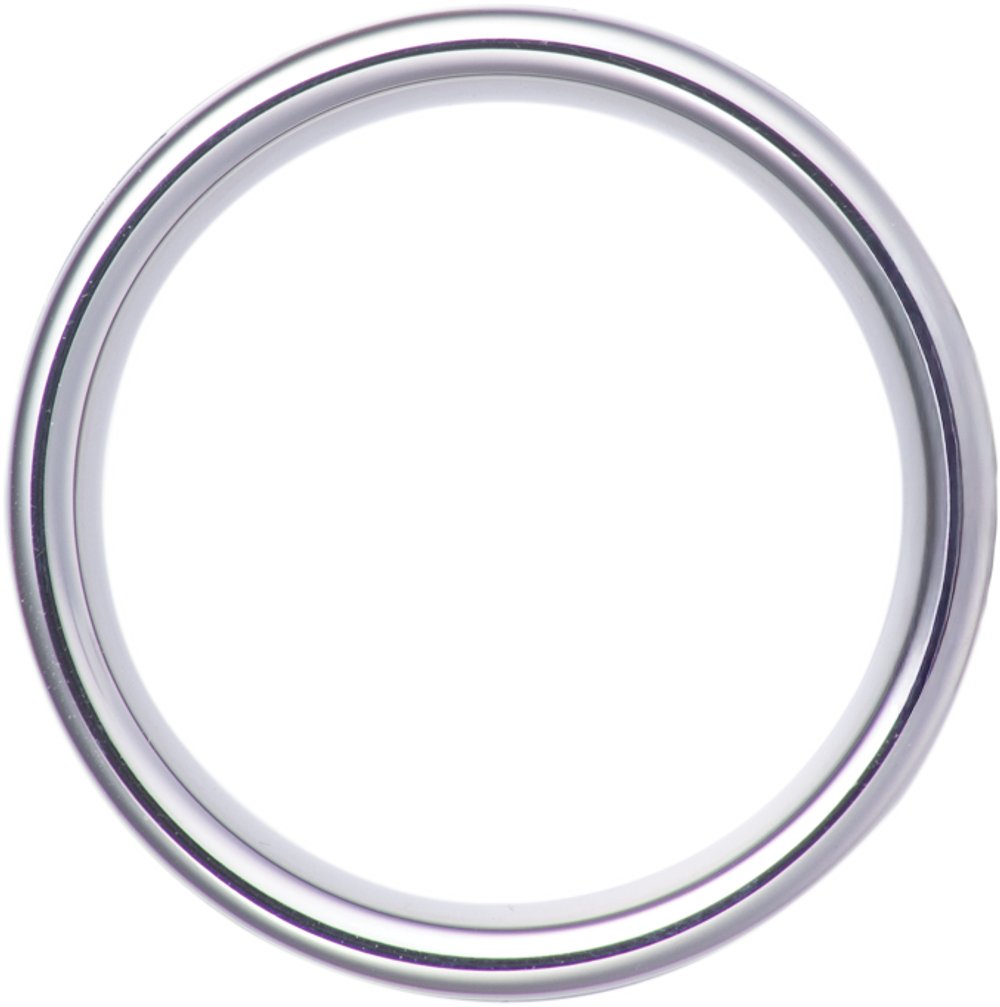 Tungsten 8 mm Crushed Red Dino Inlay Comfort-Fit Beveled-Edge Band with Satin Finish Size 8