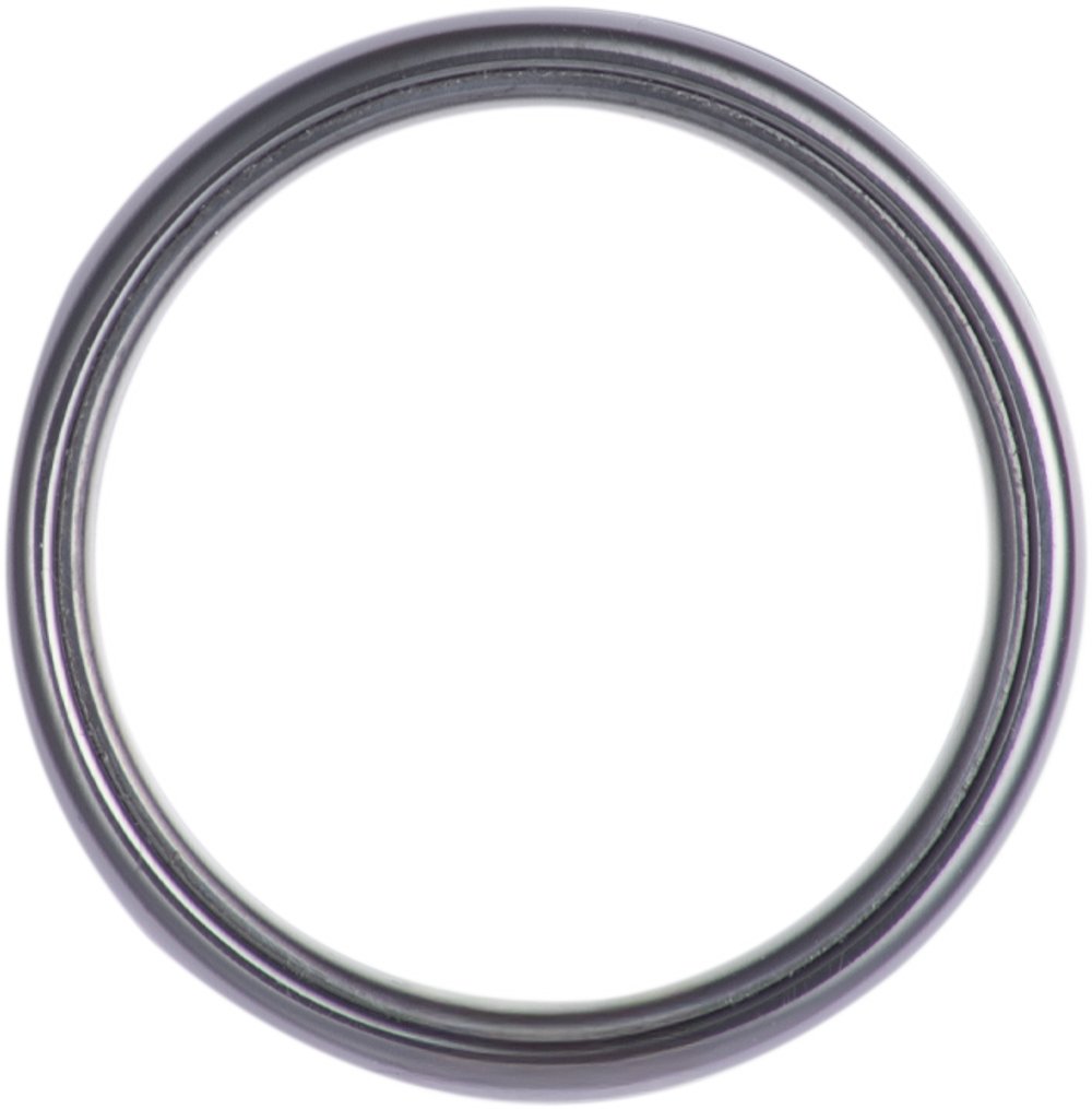 Zirconium 8 mm Spinner Inlay Comfort-Fit Half-Round Band Size 8