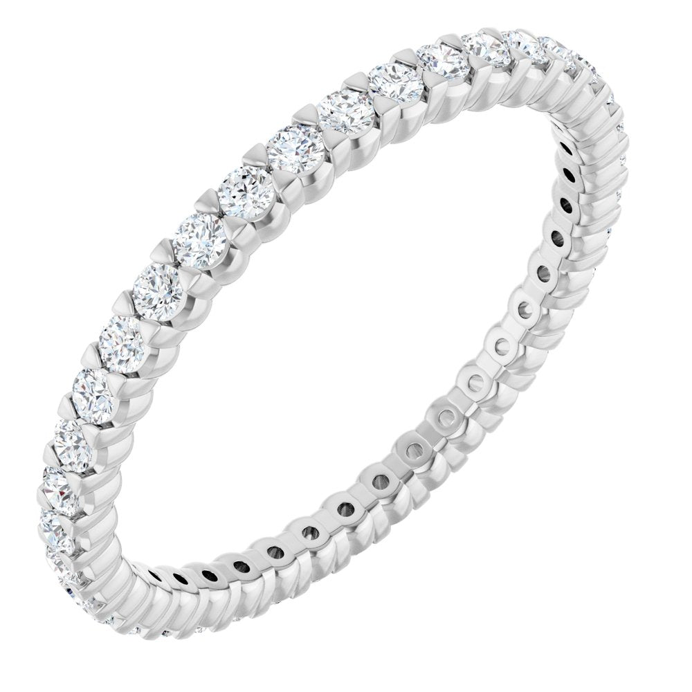 14K White Gold 3/8 CTW Lab-Grown Diamond Eternity Band Size 4.5