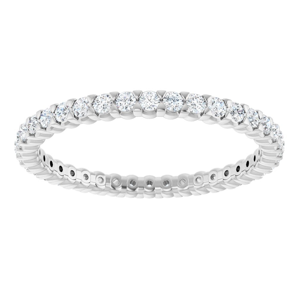 14K White Gold 3/8 CTW Lab-Grown Diamond Eternity Band Size 4.5