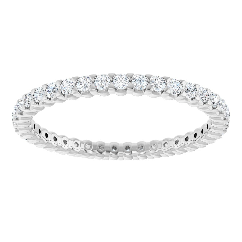 14K White Gold 3/8 CTW Lab-Grown Diamond Eternity Band Size 5