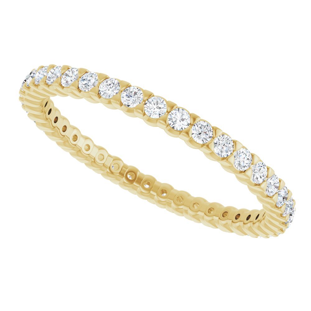 14K Yellow Gold 3/8 CTW Lab-Grown Diamond Eternity Band Size 5