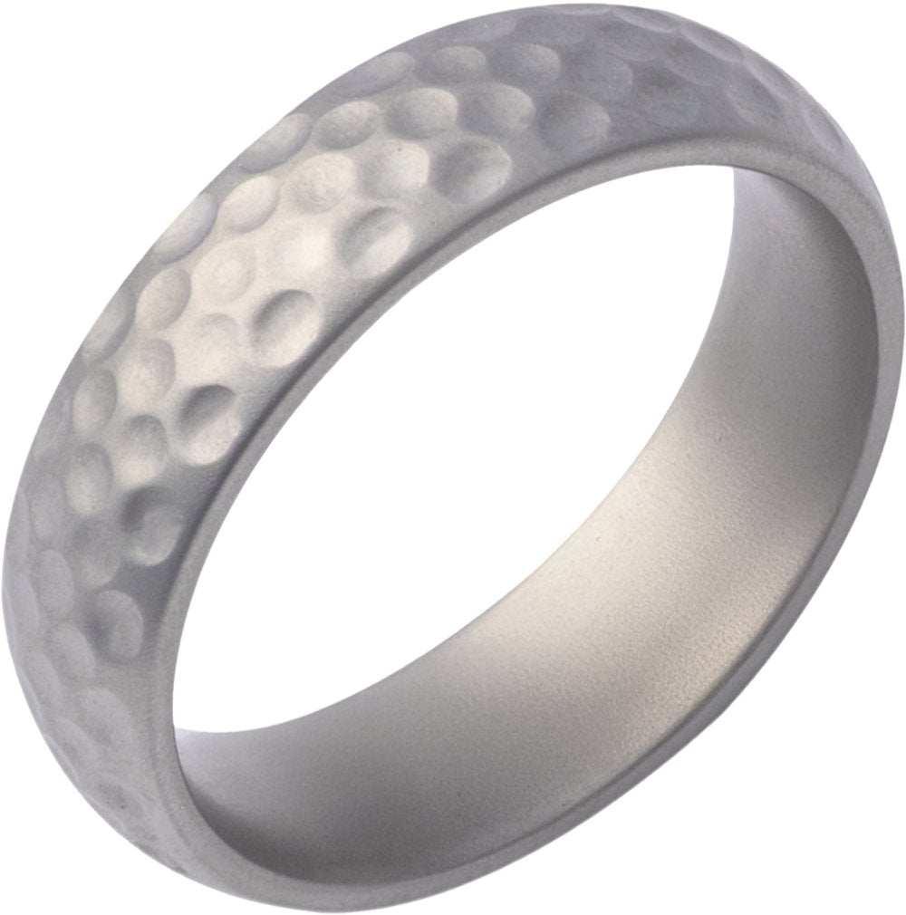 Cobalt 6 mm Golf Ball Texture Comfort-Fit Dome Band with Matte Finish Size 9