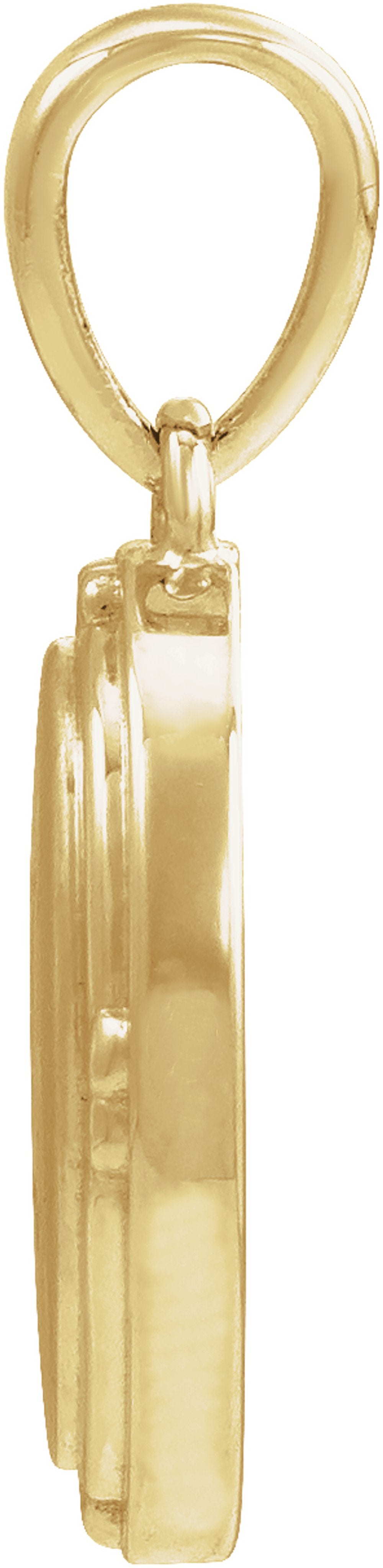 18K Yellow Gold-Plated Sterling Silver Engravable Pendant