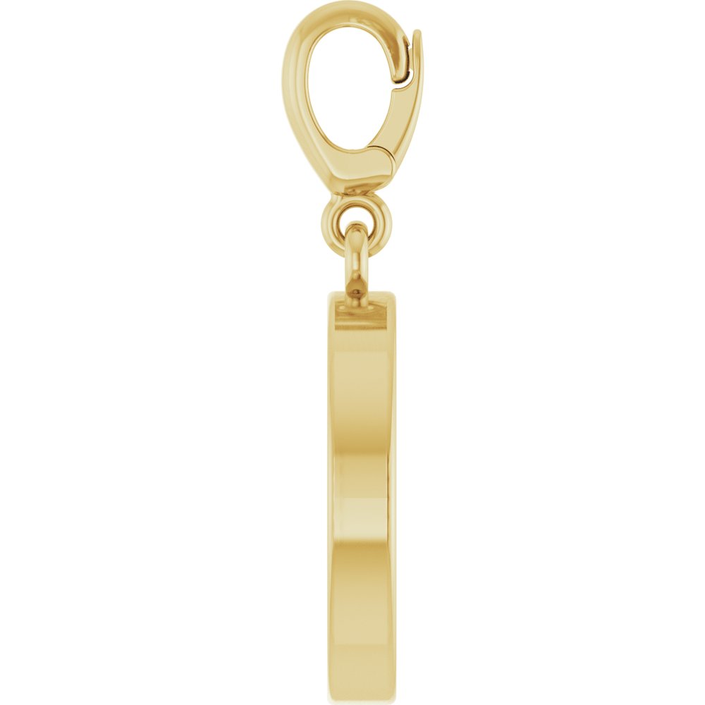 14K Yellow Gold Natural Aquamarine Charm/Pendant
