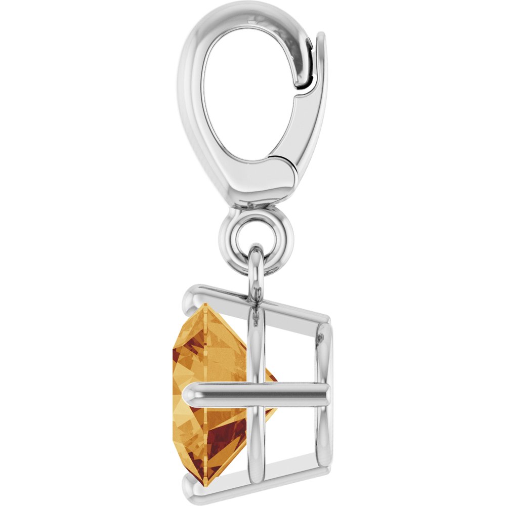 Sterling Silver Natural Citrine Charm/Pendant