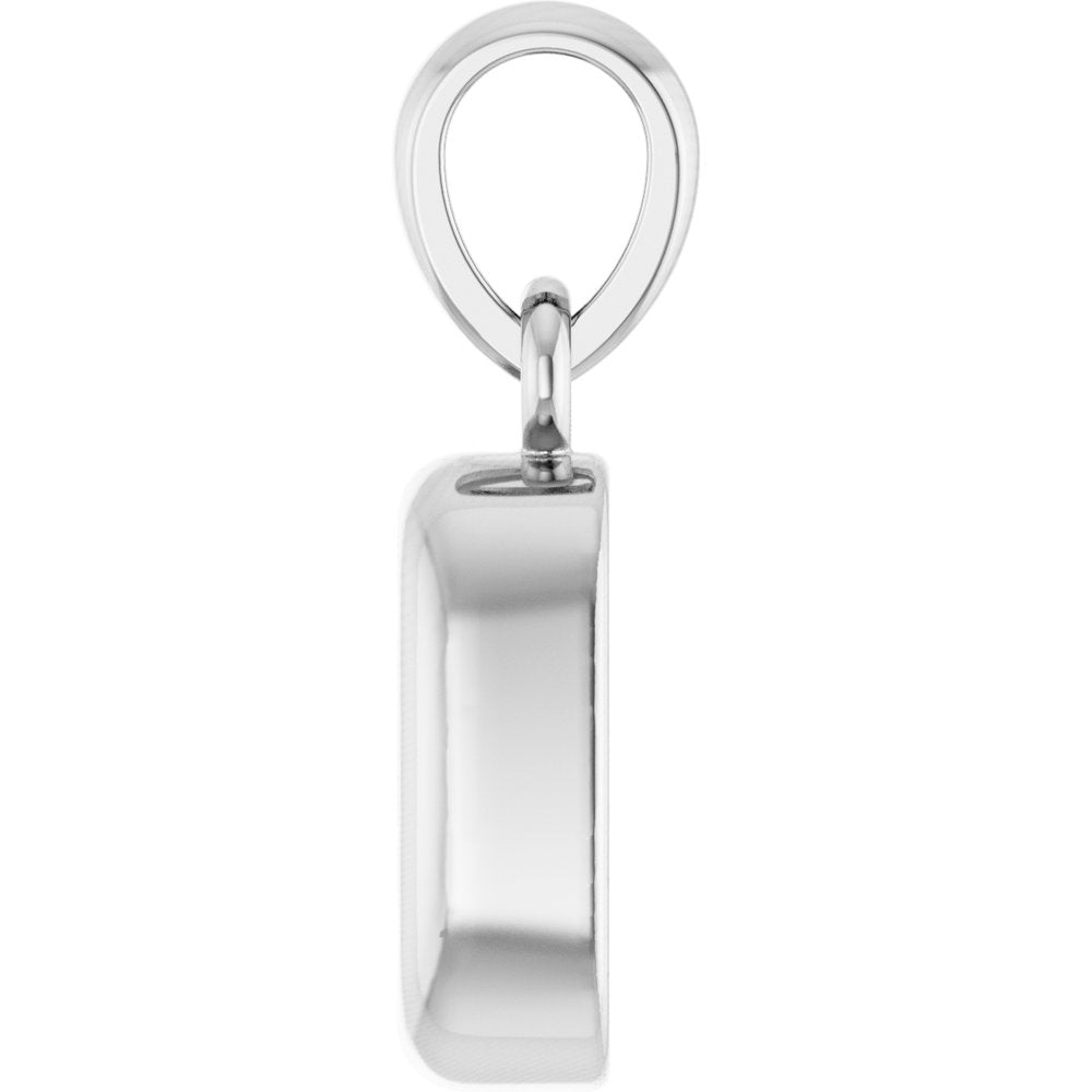 14K White Gold 1/3 CT Lab-Grown Diamond Charm/Pendant